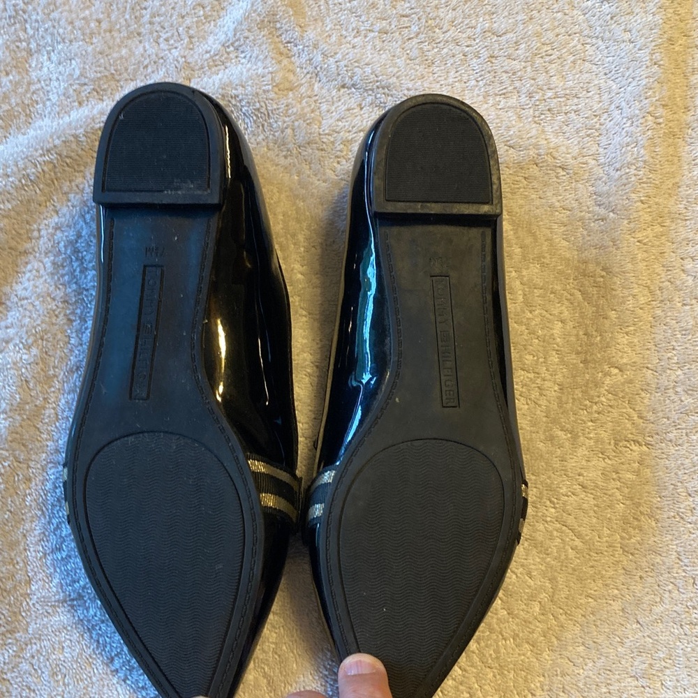 Tommy Hilfiger Patent Leather Black Women's Flats - Picture 5 of 7